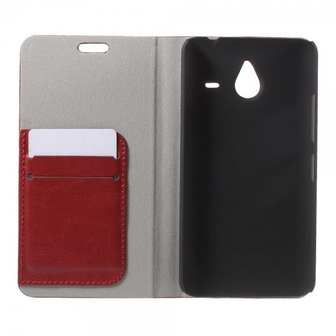 Microsoft Lumia 640 XL/640 XL Dual Crazy Horse Leder Case - rot
