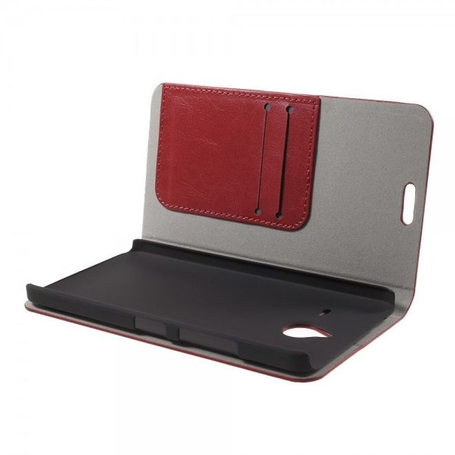 Microsoft Lumia 640 XL/640 XL Dual Crazy Horse Leder Case - rot