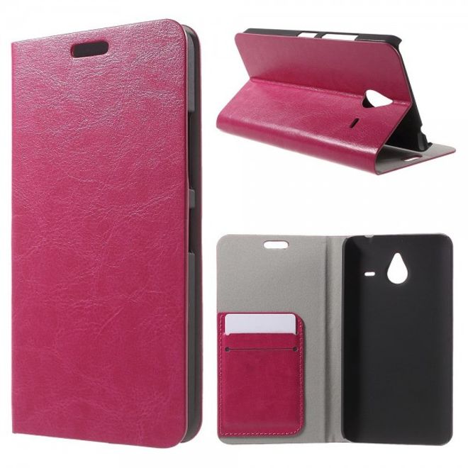 Microsoft Lumia 640 XL/640 XL Dual Crazy Horse Leder Case - rosa