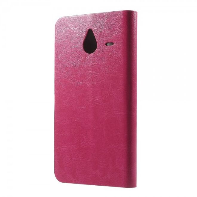 Microsoft Lumia 640 XL/640 XL Dual Crazy Horse Leder Case - rosa
