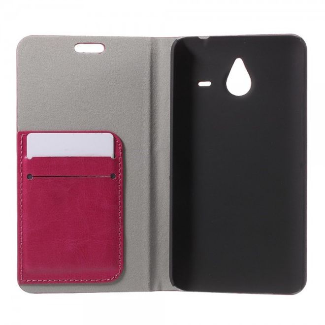 Microsoft Lumia 640 XL/640 XL Dual Crazy Horse Leder Case - rosa