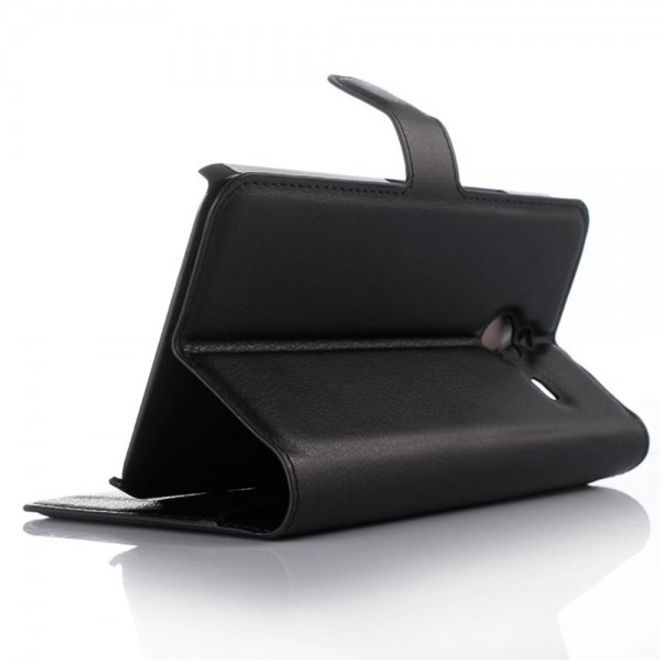 Microsoft Lumia 640 XL/640 XL Dual Modisches Leder Case mit Litchimuster - schwarz