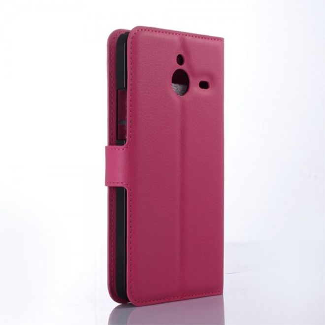Microsoft Lumia 640 XL/640 XL Dual Modisches Leder Case mit Litchimuster - rosa
