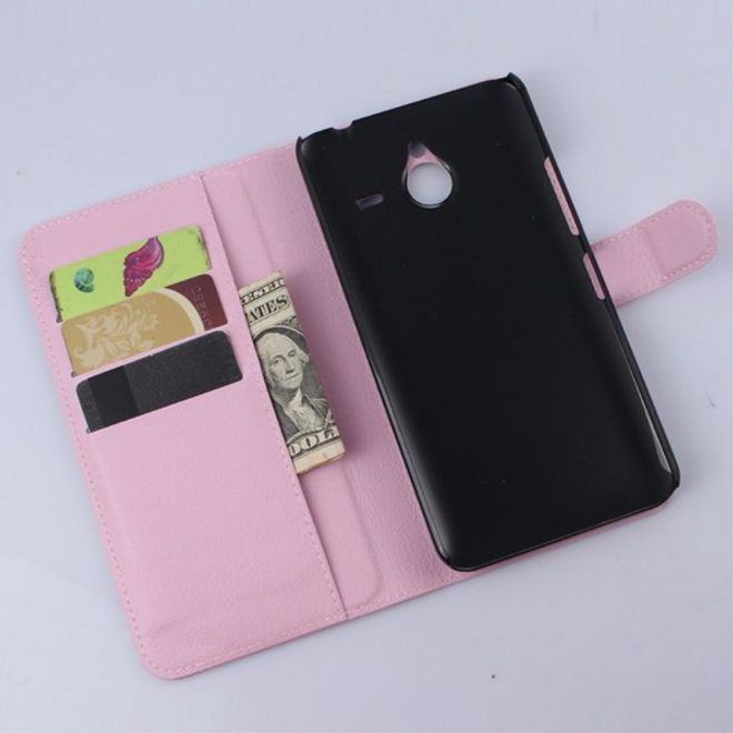 Microsoft Lumia 640 XL/640 XL Dual Modisches Leder Case mit Litchimuster - pink