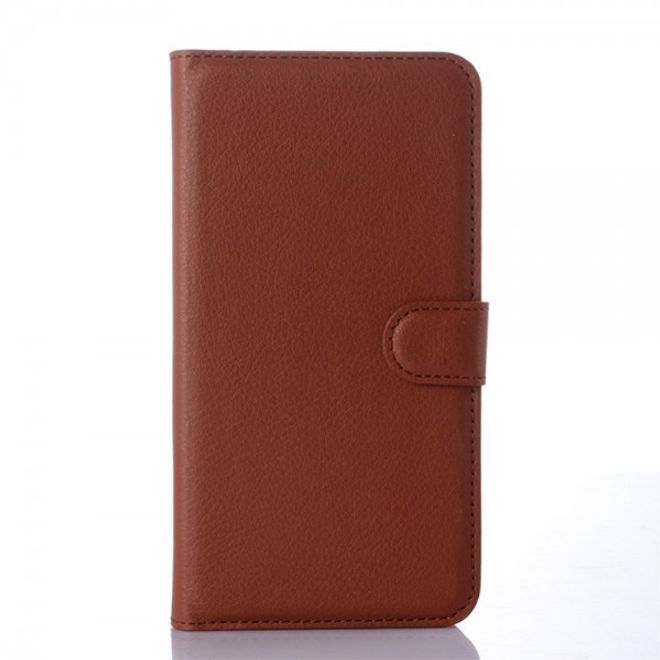 Microsoft Lumia 640 XL/640 XL Dual Modisches Leder Case mit Litchimuster - braun