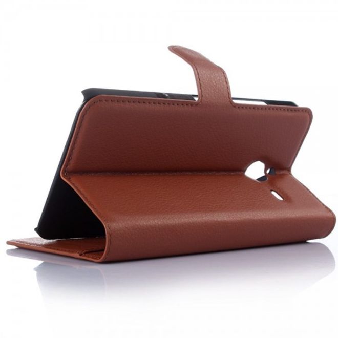 Microsoft Lumia 640 XL/640 XL Dual Modisches Leder Case mit Litchimuster - braun