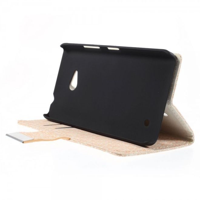 Microsoft Lumia 640/640 Dual Leder Case mit Gittermuster - beige
