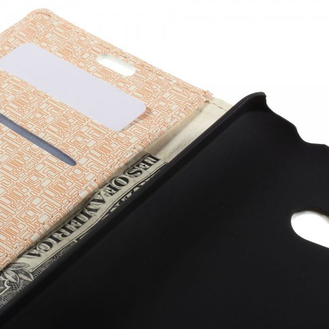 Microsoft Lumia 640/640 Dual Leder Case mit Gittermuster - beige