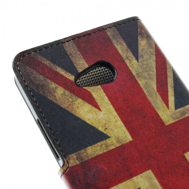 Microsoft Lumia 640/640 Dual Leder Case mit UK Flagge retro-style