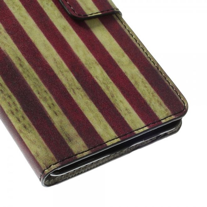 Microsoft Lumia 640/640 Dual Leder Case mit USA Flagge retro-style