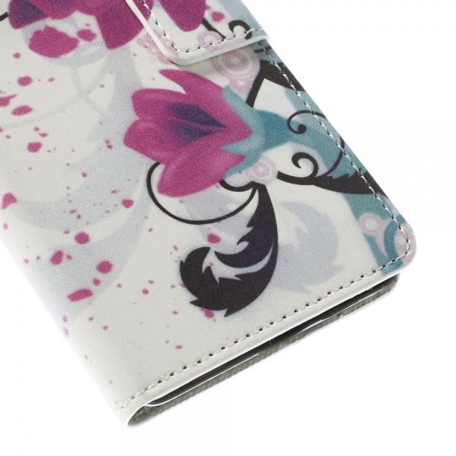Microsoft Lumia 640/640 Dual Leder Case mit Lotus Blumen
