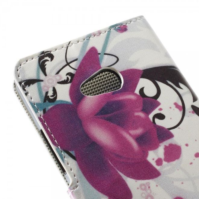 Microsoft Lumia 640/640 Dual Leder Case mit Lotus Blumen