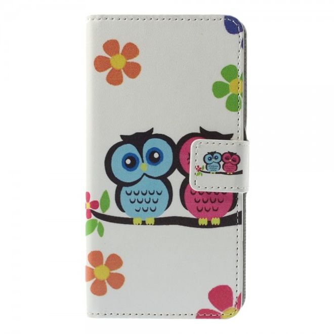 Microsoft Lumia 640/640 Dual Leder Case mit verliebtem Eulenpärchen