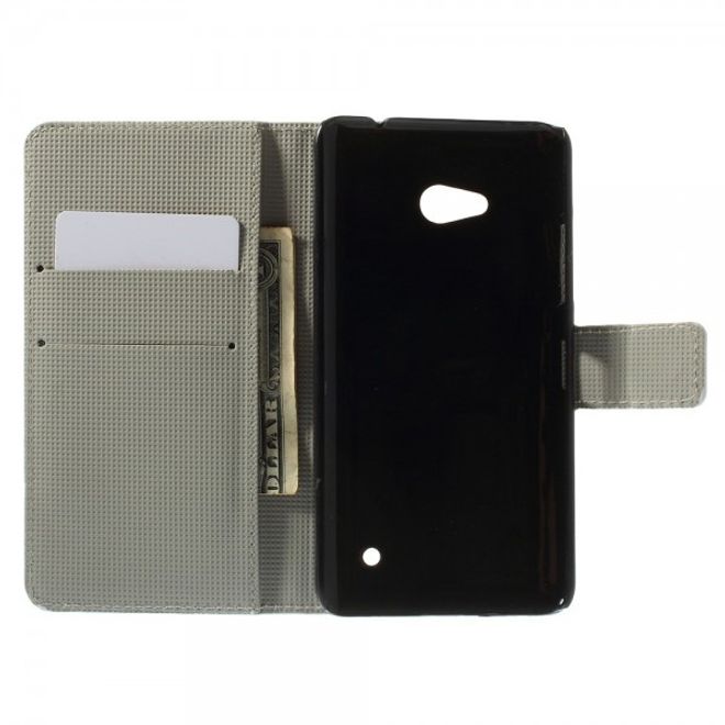 Microsoft Lumia 640/640 Dual Leder Case mit verliebtem Eulenpärchen