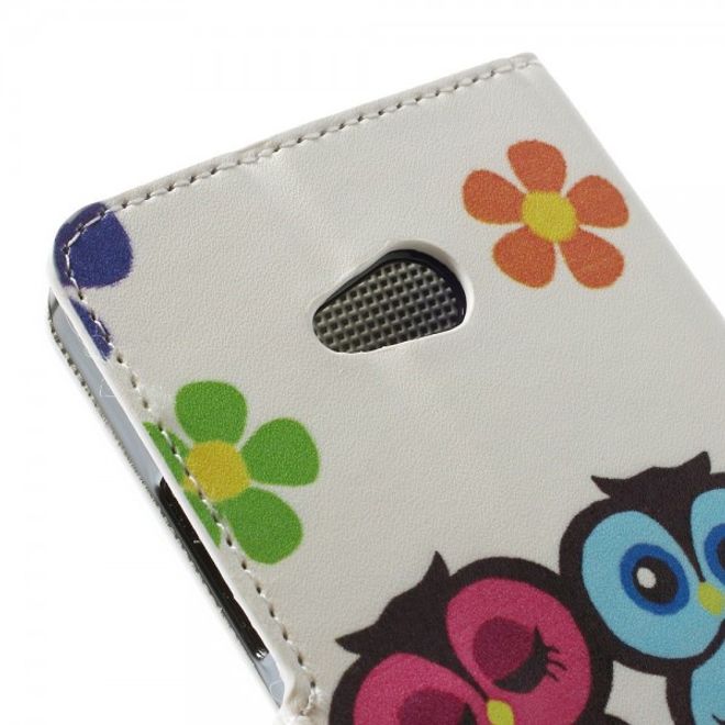 Microsoft Lumia 640/640 Dual Leder Case mit verliebtem Eulenpärchen