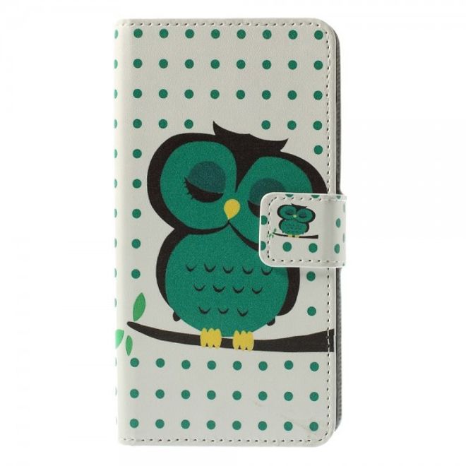 Microsoft Lumia 640/640 Dual Leder Case mit schlafender Eule