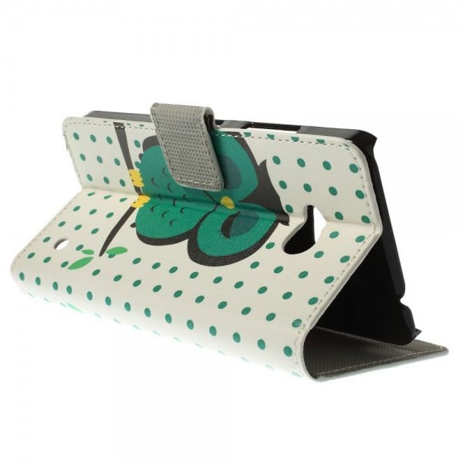 Microsoft Lumia 640/640 Dual Leder Case mit schlafender Eule