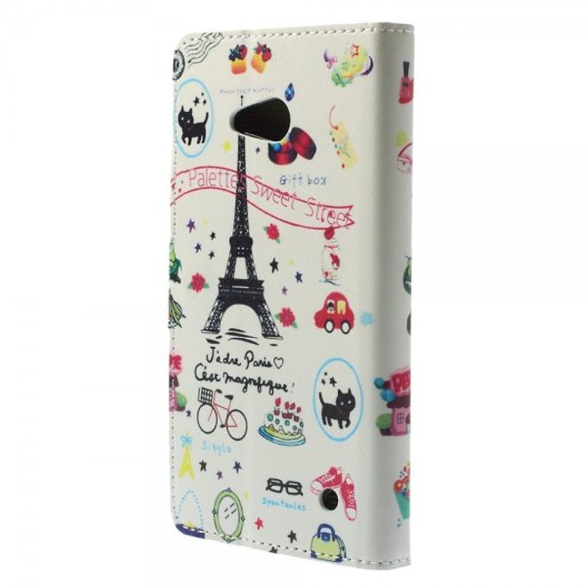 Microsoft Lumia 640/640 Dual Leder Case mit Eiffelturm und Früchten