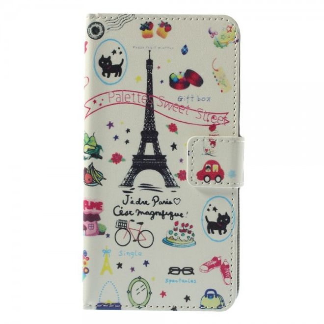 Microsoft Lumia 640/640 Dual Leder Case mit Eiffelturm und Früchten