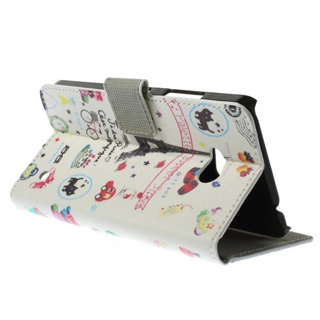 Microsoft Lumia 640/640 Dual Leder Case mit Eiffelturm und Früchten