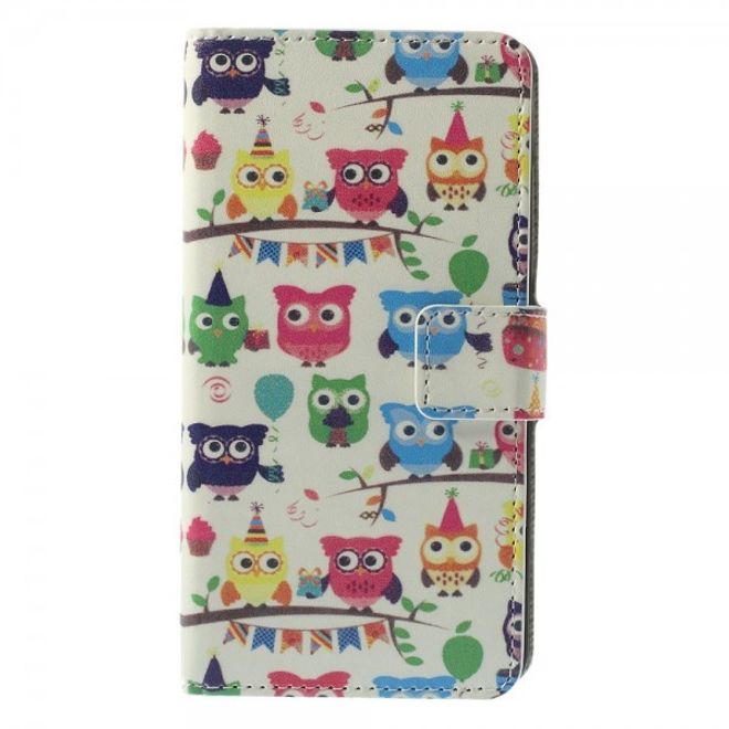 Microsoft Lumia 640/640 Dual Leder Case mit vielen kleinen Eulen