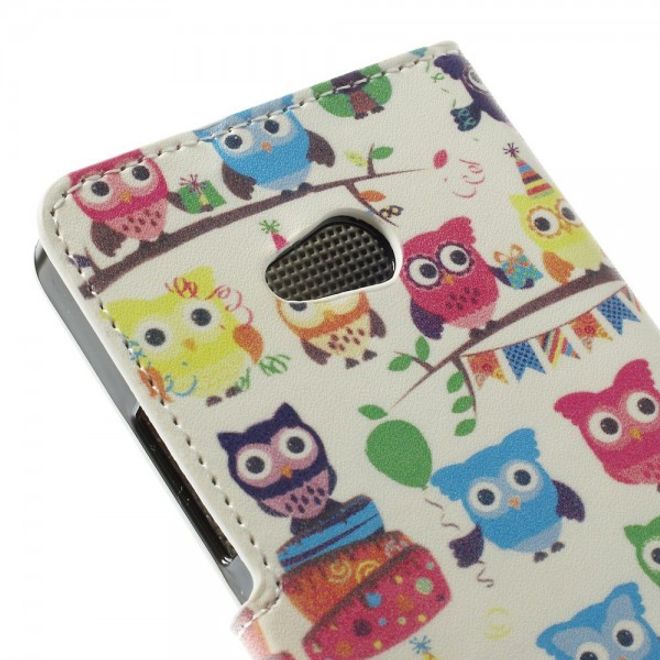 Microsoft Lumia 640/640 Dual Leder Case mit vielen kleinen Eulen