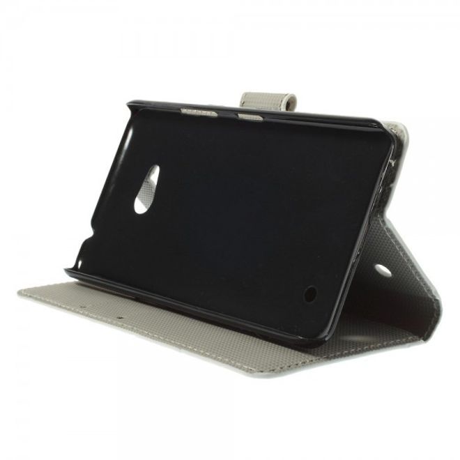 Microsoft Lumia 640/640 Dual Leder Case mit Schmetterlingen und Kreisen