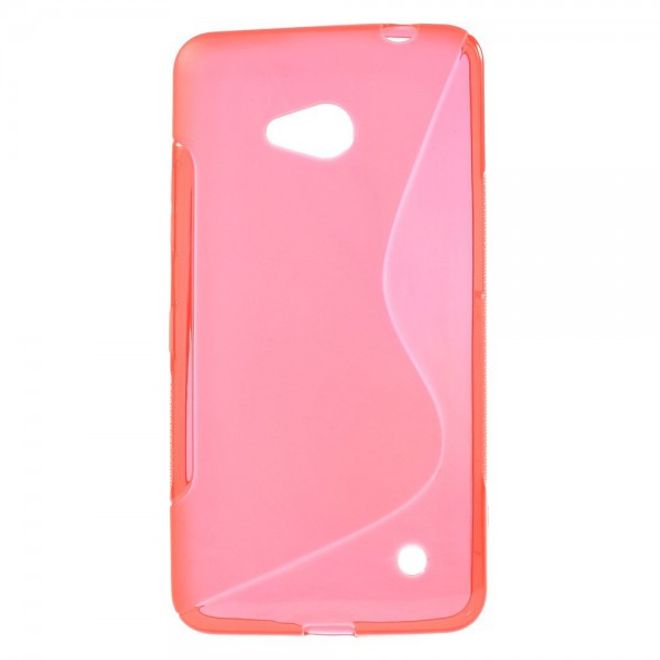 Microsoft Lumia 640/640 Dual Elastisches Plastik Case S-Line - rot