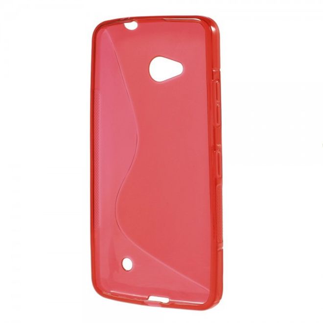 Microsoft Lumia 640/640 Dual Elastisches Plastik Case S-Line - rot