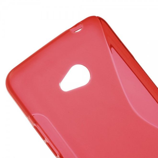 Microsoft Lumia 640/640 Dual Elastisches Plastik Case S-Line - rot