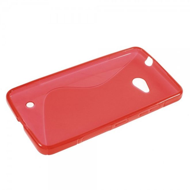 Microsoft Lumia 640/640 Dual Elastisches Plastik Case S-Line - rot
