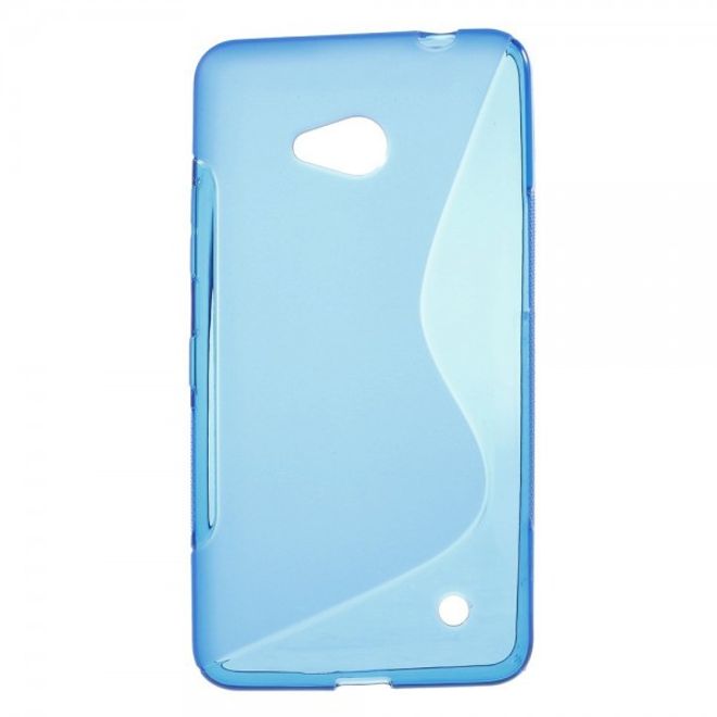 Microsoft Lumia 640/640 Dual Elastisches Plastik Case S-Line - blau