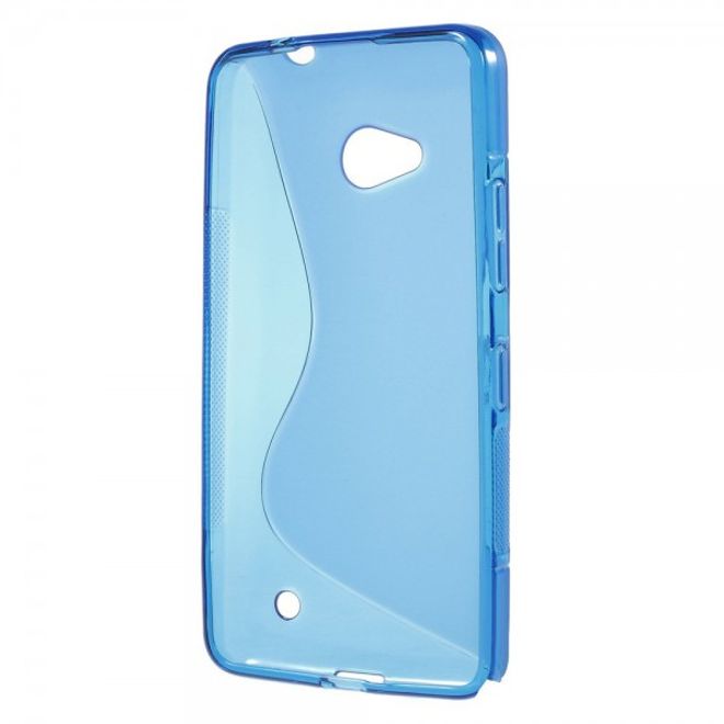 Microsoft Lumia 640/640 Dual Elastisches Plastik Case S-Line - blau