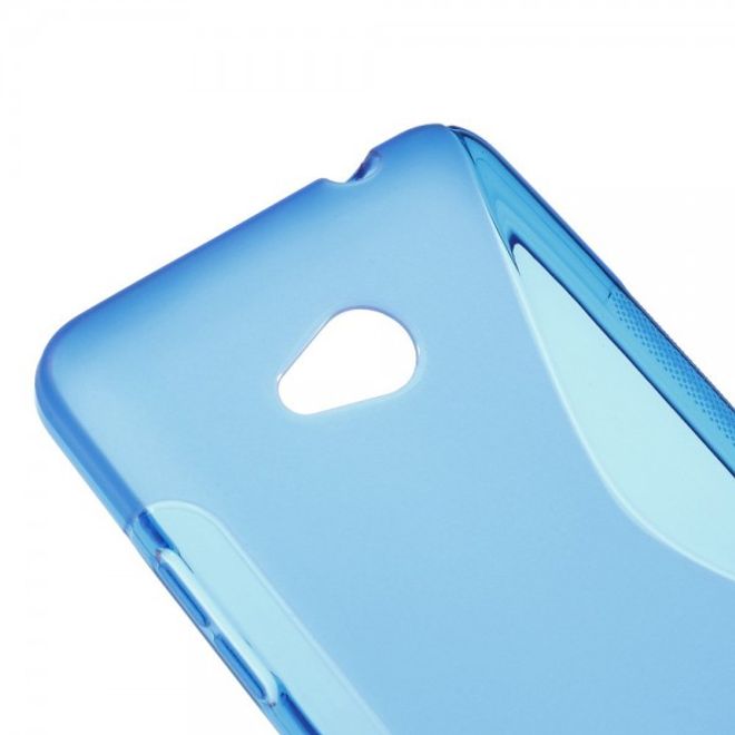 Microsoft Lumia 640/640 Dual Elastisches Plastik Case S-Line - blau