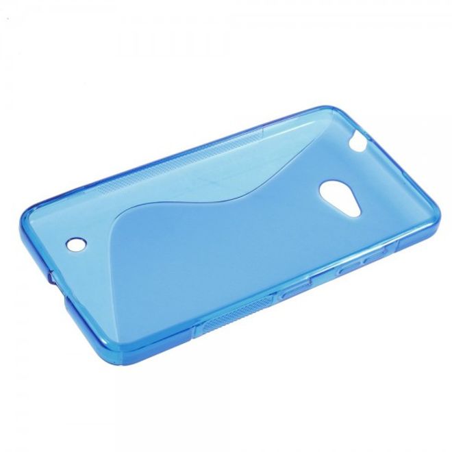 Microsoft Lumia 640/640 Dual Elastisches Plastik Case S-Line - blau