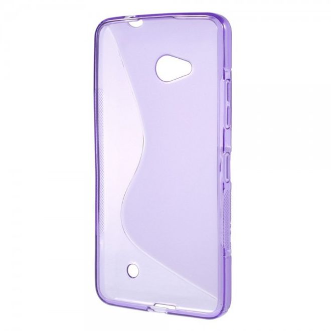 Microsoft Lumia 640/640 Dual Elastisches Plastik Case S-Line - purpur