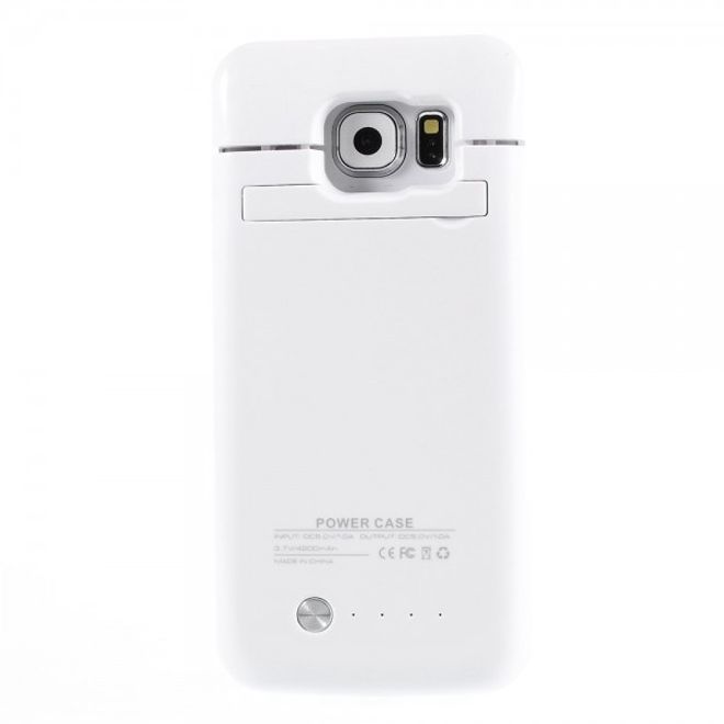 Galaxy S6 Edge Externes Batterie Plastik Case mit 4200mAh - weiss