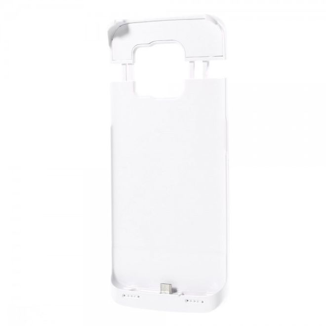 Galaxy S6 Edge Externes Batterie Plastik Case mit 4200mAh - weiss