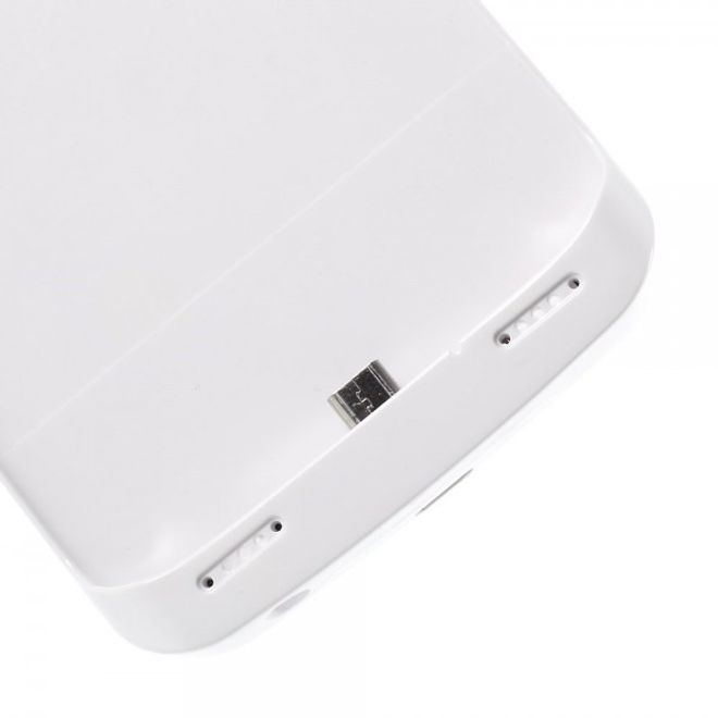 Galaxy S6 Edge Externes Batterie Plastik Case mit 4200mAh - weiss