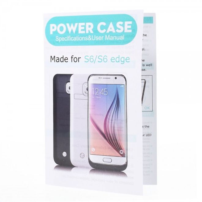 Galaxy S6 Edge Externes Batterie Plastik Case mit 4200mAh - weiss