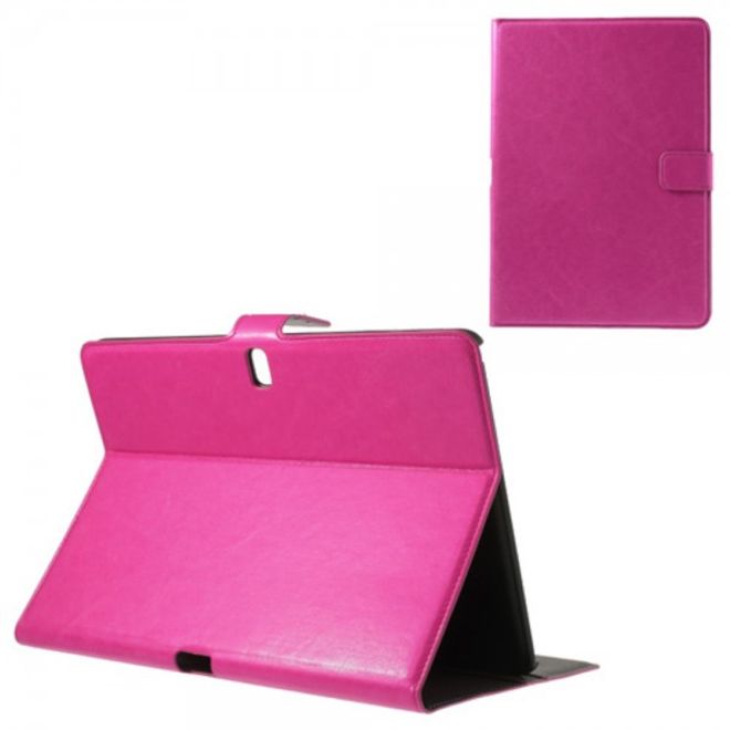 Samsung Galaxy Tab Pro 10.1 (T520/T525) Praktisches Crazy Horse Leder Case mit Standfunktion - rosa