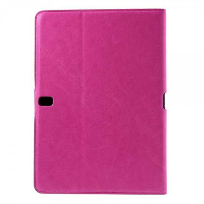 Samsung Galaxy Tab Pro 10.1 (T520/T525) Praktisches Crazy Horse Leder Case mit Standfunktion - rosa