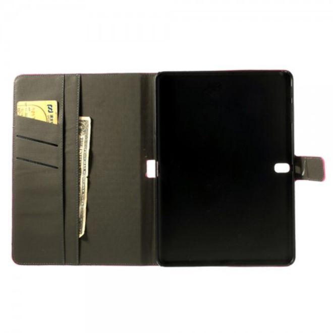 Samsung Galaxy Tab Pro 10.1 (T520/T525) Praktisches Crazy Horse Leder Case mit Standfunktion - rosa