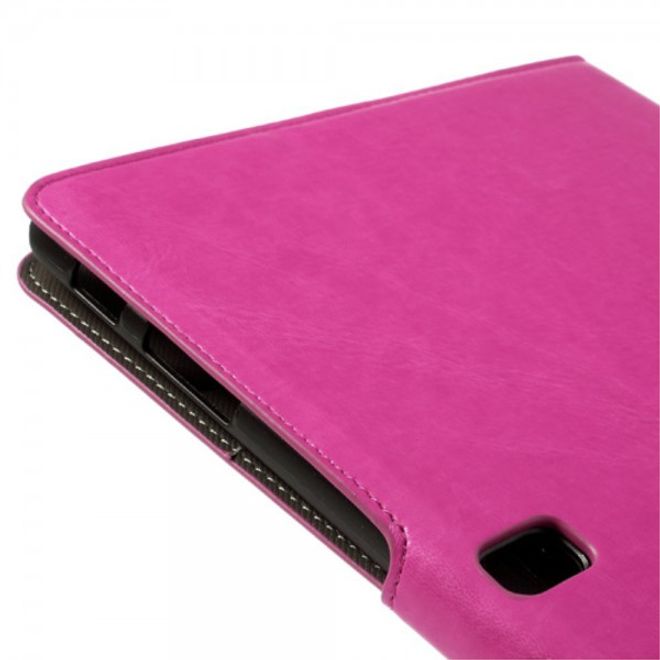 Samsung Galaxy Tab Pro 10.1 (T520/T525) Praktisches Crazy Horse Leder Case mit Standfunktion - rosa