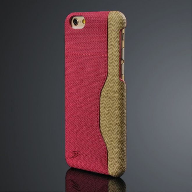 iPhone 6/6S Kontrastreiches Plastik Case mit Kreditkartenslot - rosa
