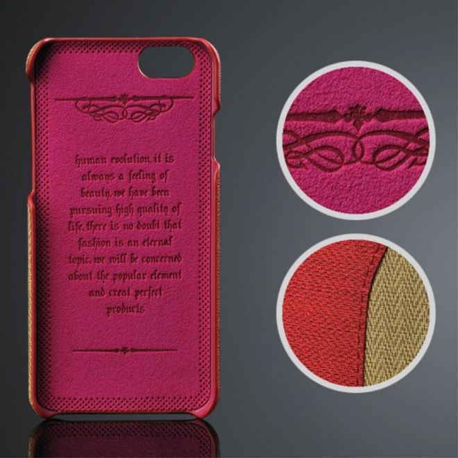 iPhone 6/6S Kontrastreiches Plastik Case mit Kreditkartenslot - rosa