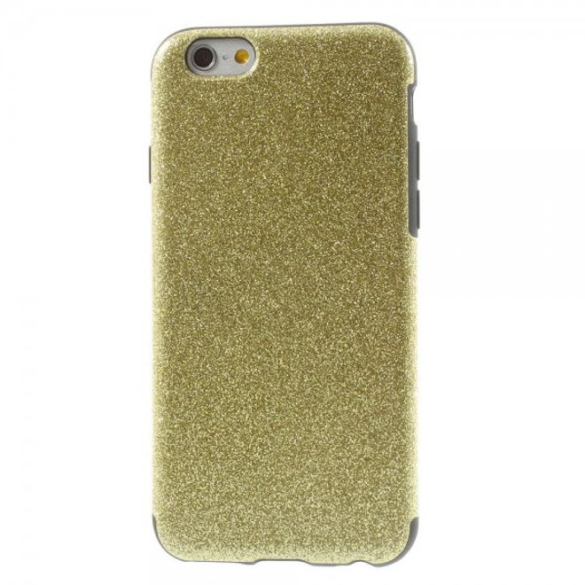 iPhone 6/6S Glittering, elastic plastic case - champagne gold