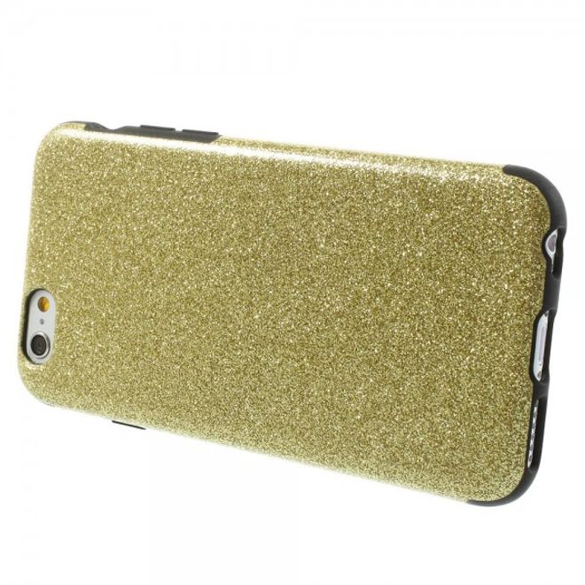 iPhone 6/6S Glittering, elastic plastic case - champagne gold