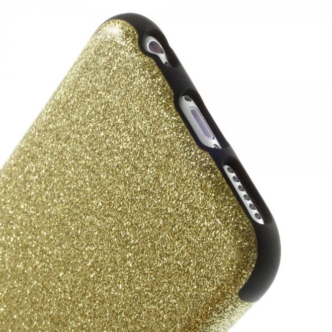 iPhone 6/6S Glittering, elastic plastic case - champagne gold