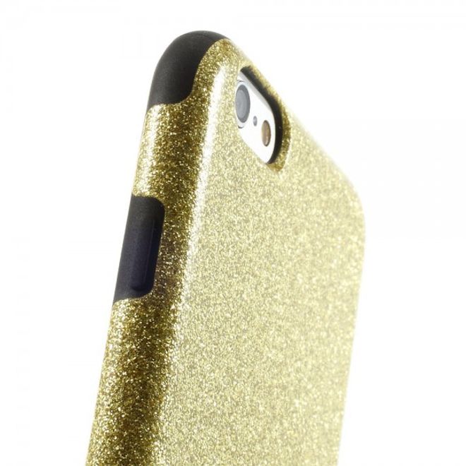 iPhone 6/6S Glittering, elastic plastic case - champagne gold